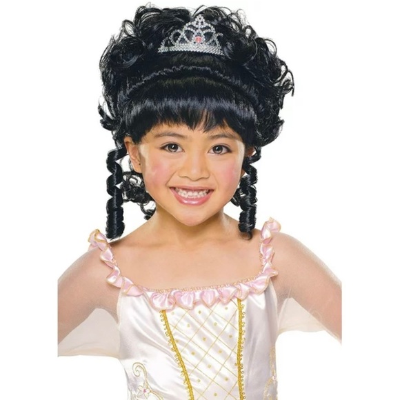 New costume girls princess wig black hair Rubies Halloween - Picture 1 of 3